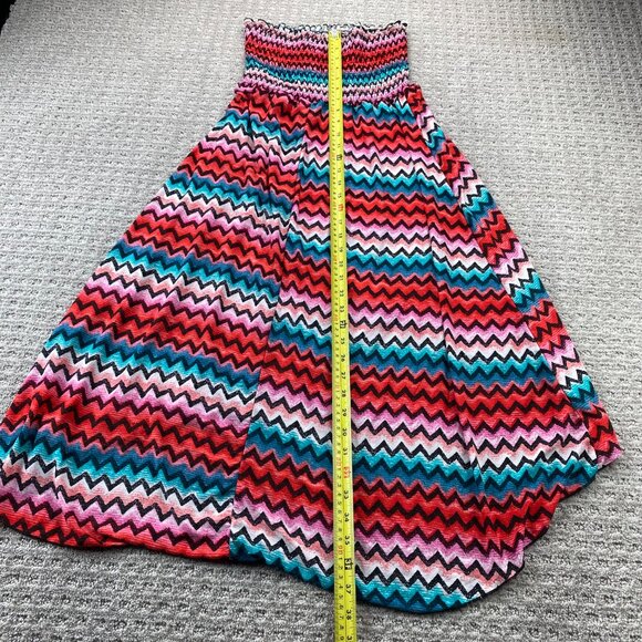 Guilty Women's Mini Tube Top Dress Size Large L Multicolor Colorful Strapless - Picture 8 of 9